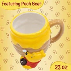 Winnie The Pooh Honey "Hunny" Pot Ceramic 3D Sculpted Coffee Mug, 23 Ounces -Peugeot Shop 51Jk41mCnML