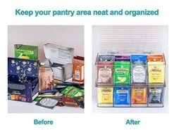 2 Pack Stackable Tea Bag Organizer, Vtopmart Plastic Tea Storage Box For Kitchen Pantry Cabinets And Countertops, Holder For Tea Bags, Coffee, Sugar Packets, Small Packets 10 2 Pack Stackable Tea Bag Organizer, Vtopmart Plastic Tea Storage Box For Kitchen Pantry Cabinets And Countertops, Holder For Tea Bags, Coffee, Sugar Packets, Small Packets -Peugeot Shop 51JoCa26X4L