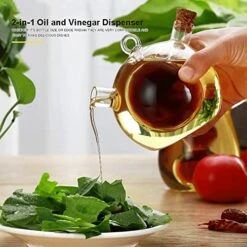 2 In 1 Oil And Vinegar Dispenser Cruet Bottle, Kitchen Supplies Glass Olive Oil And Balsamic Vinegar Cruet Bottle With Cork Stoppers, Hand-blown Glass Jar (Ball Shape) 13 2 In 1 Oil And Vinegar Dispenser Cruet Bottle, Kitchen Supplies Glass Olive Oil And Balsamic Vinegar Cruet Bottle With Cork Stoppers, Hand-blown Glass Jar (Ball Shape) -Peugeot Shop 51JoS1gNSPL