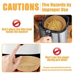 Air Fryer Liners Set, 100PCS Parchment Paper Disposable + 1PC Silicone Air Fryer Liner Reusable For Easy Bake Oven And Roaster (6.1inch, Round) 11 Air Fryer Liners Set, 100PCS Parchment Paper Disposable + 1PC Silicone Air Fryer Liner Reusable For Easy Bake Oven And Roaster (6.1inch, Round) -Peugeot Shop 51Js2UT8PzL