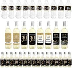 Big Dot Of Happiness Adult 60th Birthday - Gold - Mini Wine Bottle Labels, Wine Bottle Labels And Water Bottle Labels - Birthday Party Decorations - Beverage Bar Kit - 34 Pieces 16 Big Dot Of Happiness Adult 60th Birthday - Gold - Mini Wine Bottle Labels, Wine Bottle Labels And Water Bottle Labels - Birthday Party Decorations - Beverage Bar Kit - 34 Pieces -Peugeot Shop 51JsMKLApL. AC