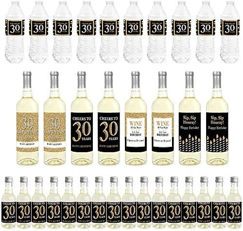 Big Dot Of Happiness Adult 60th Birthday - Gold - Mini Wine Bottle Labels, Wine Bottle Labels And Water Bottle Labels - Birthday Party Decorations - Beverage Bar Kit - 34 Pieces 5 Big Dot Of Happiness Adult 60th Birthday - Gold - Mini Wine Bottle Labels, Wine Bottle Labels And Water Bottle Labels - Birthday Party Decorations - Beverage Bar Kit - 34 Pieces - Image 5