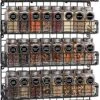 X-cosrack Spice Rack Organizer Wall Mounted 5-Tier Stackable Hanging Spice Jars Storage Racks,Great For Kitchen And Pantry,Up To Storage 48 Jars(Patent No.:D909138S)