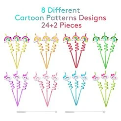 Ainbow Birthday Party Supplies Drinking Plastic Straws 24 For Kids Girls Boys Rainbow Cloud Party Favors Decorations With 2 Cleaning Brushes - Set Of 26 (8 Styles) 6 Ainbow Birthday Party Supplies Drinking Plastic Straws 24 For Kids Girls Boys Rainbow Cloud Party Favors Decorations With 2 Cleaning Brushes - Set Of 26 (8 Styles) -Peugeot Shop 51K0AdH0r4S