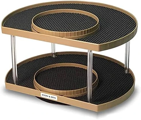 Spice Rack Organizer For Cabinet Lazy Susan Organizer Rotating Spice Holder Shelf With Double Spinners - Pantry Spice Racks For Cabinets So Spices Are Easy To Find Made In USA 15 Spice Rack Organizer For Cabinet Lazy Susan Organizer Rotating Spice Holder Shelf With Double Spinners - Pantry Spice Racks For Cabinets So Spices Are Easy To Find Made In USA - Image 15