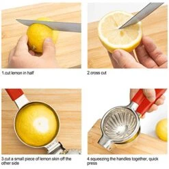 Lemon Squeezer Lime Squeezer Citrus Squeezer-Portable, Easy To Press And Clean-Premium Quality Stainless Steel Citrus Juicer Hand Press To Manually Extract Lemon, Lime, Orange Juices Easily