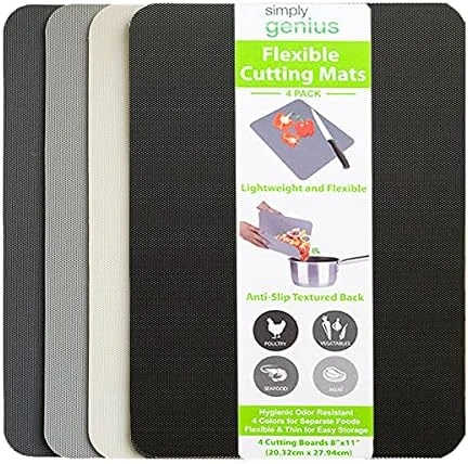 Plastic Cutting Boards For Kitchen - Color Coded Chopping Board Set - Flexible Cutting Mats For Meat & Vegetables - Dishwasher Safe, Non-Slip, BPA Free (8-Pack Multicolor, Mixed Size) 14 Plastic Cutting Boards For Kitchen - Color Coded Chopping Board Set - Flexible Cutting Mats For Meat & Vegetables - Dishwasher Safe, Non-Slip, BPA Free (8-Pack Multicolor, Mixed Size) - Image 14