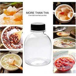 12oz / 350ml Reusable Plastic Bottles Clear Disposable Containers With Black Caps Food Grade PET Bottles For Juice, Milk And Other Beverages, Set Of 20 9 12oz / 350ml Reusable Plastic Bottles Clear Disposable Containers With Black Caps Food Grade PET Bottles For Juice, Milk And Other Beverages, Set Of 20 -Peugeot Shop 51KCTncUVES