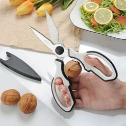 Kitchen Shears By Gidli - Lifetime Replacement Warranty- Includes Herb Scissors As A Bonus - Heavy Duty Stainless Steel Multipurpose Ultra Sharp Utility Scissors -Peugeot Shop 51KJ1ZxAguL