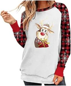 Sweatshirts For Women Loose Fit Fall Crew Neck Sweatshirts Long Sleeve Christmas Print Fashion Pullover Top Fall Clothes -Peugeot Shop 51KLIDkddYL. AC