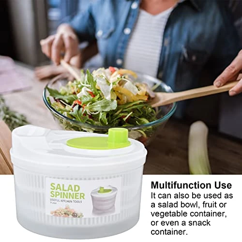 Large 3L Salad Spinner Multifunction Salad Drainer Vegetable Washer With Bowl Vegetable Dryer With Colander Basket For Cooking 6 Large 3L Salad Spinner Multifunction Salad Drainer Vegetable Washer With Bowl Vegetable Dryer With Colander Basket For Cooking - Image 6