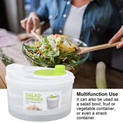 Vegetable Strainer Salad Spinner, Plastic Salad Drainer Multifunction Large 3L Vegetable Dryer With Bowl And Colander For Cooking 3L 8 Vegetable Strainer Salad Spinner, Plastic Salad Drainer Multifunction Large 3L Vegetable Dryer With Bowl And Colander For Cooking 3L -Peugeot Shop 51KPXIK3TDL 4