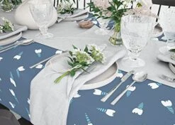 Dental Implant Doodle Pattern Pattern - Rectangle Oblong Linen Tablecloth, 52" X 70" Inches Washable Decorative Table Cloth -Peugeot Shop 51KQHPyBZ2L