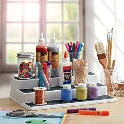 Copco Basics Non-Skid 3 Tier Cabinet Organizer, 15-Inch, Grey -Peugeot Shop 51KXOQYZpaS