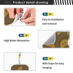 2 Pack Kitchen Faucet Mat Absorbent Washable Sink Splash Guard Faucet Drip Drying Mat Bar Countertop Water Catcher Mat Large 30x5 Inch Tacos Kawaii Pattern Cute 10 2 Pack Kitchen Faucet Mat Absorbent Washable Sink Splash Guard Faucet Drip Drying Mat Bar Countertop Water Catcher Mat Large 30x5 Inch Tacos Kawaii Pattern Cute -Peugeot Shop 51KgiPegFTL