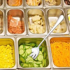 Serving Spoon Sets, Includes 2 Serving Spoons And 2 Slotted Serving Spoons, 8 3/4" Stainless Steel Buffet Banquet Spoons -Peugeot Shop 51KiywsgIML