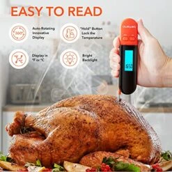 Instant Read Meat Thermometer, Waterproof Digital Food Thermometer With Backlight And Magnet, Fit For Kitchen, Food Cooking, Grill, BBQ, Smoker, Candy, Coffee, And Oil Deep Frying - Red 10 Instant Read Meat Thermometer, Waterproof Digital Food Thermometer With Backlight And Magnet, Fit For Kitchen, Food Cooking, Grill, BBQ, Smoker, Candy, Coffee, And Oil Deep Frying - Red -Peugeot Shop 51KokOMzttL
