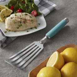 KitchenAid Gourmet Stainless Steel Flex Turner, One Size, Aqua Sky -Peugeot Shop 51KpnqKUP2L
