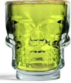 Skull Face Heavy Base Whiskey Shot Glasses, Set Of 6, Party Home And Entertainment Dining Beverage Drinking Glassware For Brandy, Liquor, Bar Decor, Jello Cups, 1.75 Oz, Clear -Peugeot Shop 51KqBk58R2L