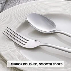 16-Piece Forks And Spoons Silverware Set, 8 Dinner Forks And 8 Dinner Spoons, 18/8 Stainless Steel Flatware Cutlery Set, Mirror Polished, Dishwasher Safe -Peugeot Shop 51KrPApVi1L
