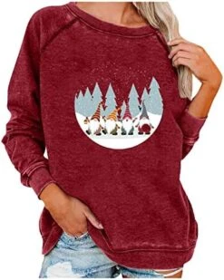 Crewneck Sweatshirts For Women Cute Long Sleeve Fashion Christmas Print Plus Size Sweatshirts Pullover Top Streetwear -Peugeot Shop 51KrvJe09KL. AC