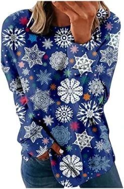 Pullover Sweatshirts For Women Fall Long Sleeve Loose Tops Christmas Print Fashion Sweatshirts Pullover Top Fall Clothes -Peugeot Shop 51L0g3Qh6xL. AC