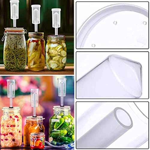 3-Piece Airlock Set, Airtight Buttonhole, Fermentation Winemaking, Fermentation Sauerkraut Kimchi, Silicone Grommets Airlock Set For Fermentation, (6Air Locks And 18 Grommets)) 3 3-Piece Airlock Set, Airtight Buttonhole, Fermentation Winemaking, Fermentation Sauerkraut Kimchi, Silicone Grommets Airlock Set For Fermentation, (6Air Locks And 18 Grommets)) - Image 3