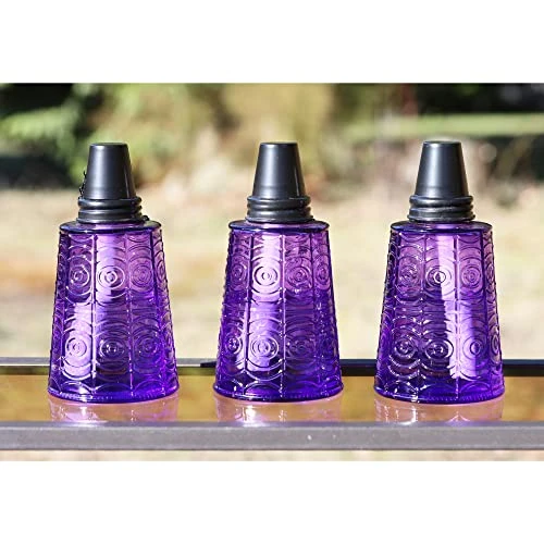 Seraphic Torches For Outside - Citronella 16oz Table Top Torch For Patio, Garden, Lawn, And Outdoor Parties, Set Of 3, Purple 3 Seraphic Torches For Outside - Citronella 16oz Table Top Torch For Patio, Garden, Lawn, And Outdoor Parties, Set Of 3, Purple - Image 3