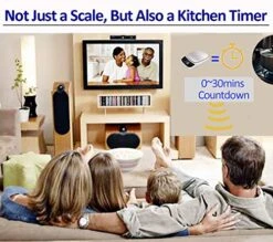 Digital Kitchen Food Scale For Baking And Cooking, 22lb/ 10kg Weight Loss Scales Measure In Grams And Ounces, 0.1g/0.1oz Precise Graduation, Readout Lock& Count Down Function, Waterproof -Peugeot Shop 51LD5qk7KcL