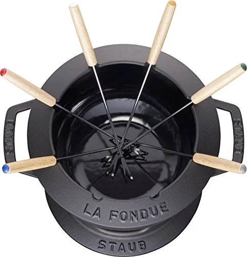 Staub Taub Speciality 40511-972 Fondue Set, Black, 7.9 Inches (20 Cm), Cast Enamel, Pot, Authentic Japanese Product 2 Staub Taub Speciality 40511-972 Fondue Set, Black, 7.9 Inches (20 Cm), Cast Enamel, Pot, Authentic Japanese Product - Image 2