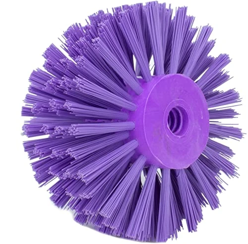 PARTA 45006EC68 Plastic Multi-Purpose Valve Brush, Pipe Brush, Round Brush With Polyester Bristles, Color Coded For Commercial Cleaning, Kitchen, Restaurant, Bathroom, 4.3 X 6 X 4.3 Inches, Purple 2 PARTA 45006EC68 Plastic Multi-Purpose Valve Brush, Pipe Brush, Round Brush With Polyester Bristles, Color Coded For Commercial Cleaning, Kitchen, Restaurant, Bathroom, 4.3 X 6 X 4.3 Inches, Purple - Image 2