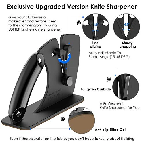 Knife Sharpener, LOFTER Upgrade Bracket Edge Kitchen Sharpener - Sharpens, Hones, Polishes Beveled Blades, Standard Blades - Chef's Knives, Kitchen Tools - Safe, Easy To Use 2 Knife Sharpener, LOFTER Upgrade Bracket Edge Kitchen Sharpener - Sharpens, Hones, Polishes Beveled Blades, Standard Blades - Chef's Knives, Kitchen Tools - Safe, Easy To Use - Image 2