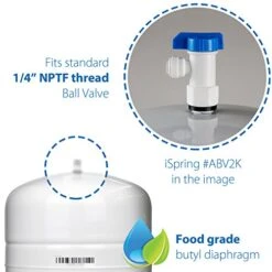 T55M 5.5 Gallon Residential Pre-Pressurized Water Storage Tank & Greatwell Reverse Osmosis Membrane 75 GPD 11.75”X1.75”,Replacement Fits Standard Under Sink RO Drinking Water Filtration System -Peugeot Shop 51LKsJwb5qL