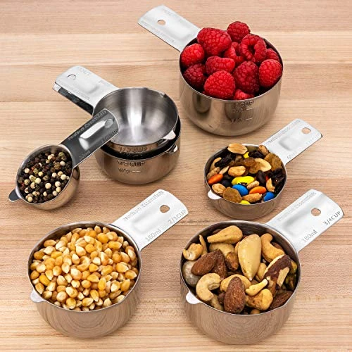 Stainless Steel Measuring Cups Set (6 Piece Set) 5 Stainless Steel Measuring Cups Set (6 Piece Set) - Image 5