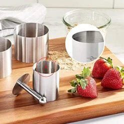 Küchenprofi Stainless Steel 6-Piece Forming Rings With Tamper/Pushers, Silver -Peugeot Shop 51LMUig1ahL