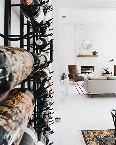 W Series Wine Rack 4 - Metal Wall Mounted Wine Rack - Modern, Label Forward Wine Storage - Space Saving Wine Rack With 12 Bottle Storage Capacity (Matte Black) 2 W Series Wine Rack 4 - Metal Wall Mounted Wine Rack - Modern, Label Forward Wine Storage - Space Saving Wine Rack With 12 Bottle Storage Capacity (Matte Black) - Image 2