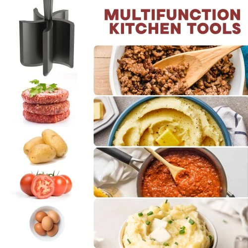 Meat Chopper, Hamburger Chopper, Premium Heat Resistant Masher And Smasher For Hamburger Meat, Ground Beef, Ground Turkey And More, Nylon Ground Beef Chopper Tool And Meat Fork, Non Stick Mix Chopper 3 Meat Chopper, Hamburger Chopper, Premium Heat Resistant Masher And Smasher For Hamburger Meat, Ground Beef, Ground Turkey And More, Nylon Ground Beef Chopper Tool And Meat Fork, Non Stick Mix Chopper - Image 3