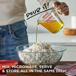 Pyrex Smart Essentials 3-Piece Glass Prep Set, 4-QT Glass Mixing Bowl With Lid And 2-Cup Measuring Cup, Dishwasher, Microwave And Freezer Safe, Essential Kitchen Tools -Peugeot Shop 51LVBpHzC4L