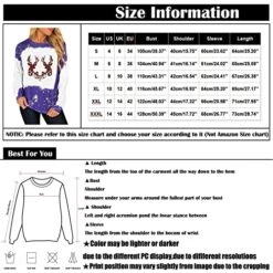 Crewneck Sweatshirts For Women Cute Loose Tops Sweatshirts Long Sleeve Plus Size Christmas Print Pullover Top Streetwear -Peugeot Shop 51Le0GMx0IL