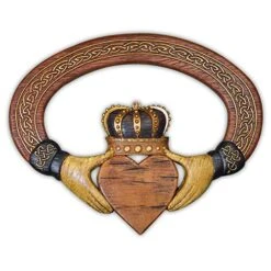 Press Claddagh Wall Hanging And Card, Brown (54999T)