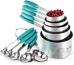 10 Piece Measuring Cups And Spoons Set In 18/8 Stainless Steel -Peugeot Shop 51LgLeMdkfL. AC