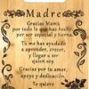 Gift For Mom Spanish-Regalo Para El Poema De Mamá-Tabla De Cortar De Bambú Grabada única-Madre Poema (22x30cm)