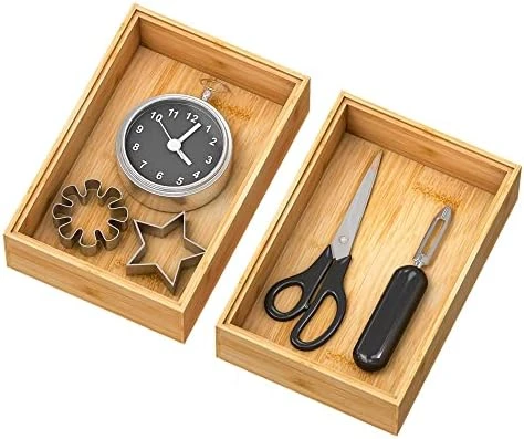 Bamboo Drawer Organizer Storage Box Kitchen - Wood Stackable Tray Utensil Organizer For Office Drawers, Cabinets, Shelves, Pantry, Or Bathroom Counter, Drawer Dividers For Silverware Set Of 2, 15x6x2.5 Inch 8 Bamboo Drawer Organizer Storage Box Kitchen - Wood Stackable Tray Utensil Organizer For Office Drawers, Cabinets, Shelves, Pantry, Or Bathroom Counter, Drawer Dividers For Silverware Set Of 2, 15x6x2.5 Inch - Image 8