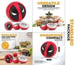 GENERIC Spice And Herb Grinder, Mean Face 3 Piece Manual Grinder For Herbs And Spices, Non Slip Handheld Spice Grinder, Compact And Portable, Easy Clean And No Clogging, Round 9 GENERIC Spice And Herb Grinder, Mean Face 3 Piece Manual Grinder For Herbs And Spices, Non Slip Handheld Spice Grinder, Compact And Portable, Easy Clean And No Clogging, Round -Peugeot Shop 51LkcTArelL