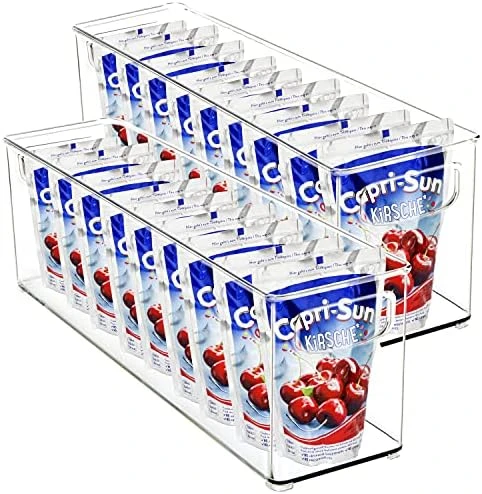 2 Pack Stackable Plastic Storage Organizer Container Bin, Stackable Storage Bins With Handler For Refrigerator, Pantry (10" X 6" X 5") 4 2 Pack Stackable Plastic Storage Organizer Container Bin, Stackable Storage Bins With Handler For Refrigerator, Pantry (10" X 6" X 5") - Image 4