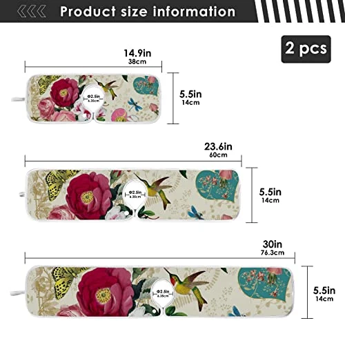 Beautiful Flower 2 PCS Faucet Absorbent Mat, Kitchen Faucet Sink Splash Guard, Polyester Material Faucet Splash Catcher, Water Absorbent Mat Behind Faucet, Faucet Mat For Kitchen Sink Machine Washable 1 Beautiful Flower 2 PCS Faucet Absorbent Mat, Kitchen Faucet Sink Splash Guard, Polyester Material Faucet Splash Catcher, Water Absorbent Mat Behind Faucet, Faucet Mat For Kitchen Sink Machine Washable