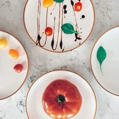 Ora Ceramic Plates Set, 7.8 In - Set Of 6 - The Dessert, Salad, Appetizer, Small Dinner Etc Plate. Microwave, Oven, And Dishwasher Safe, Scratch Resistant. Kitchen Porcelain Dish - Vanilla White -Peugeot Shop 51Ln4tZjvQL