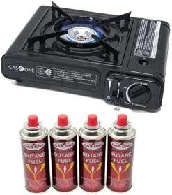 NE Butane Gas Stove With 4 Butane Fuel Canister Catridge -Peugeot Shop 51LqweGr6BL. AC