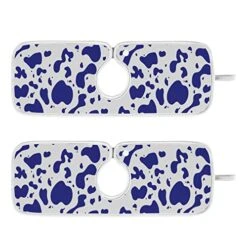 Kcldeci 2 Pack Faucet Mat Splash Guard For Kitchen Sink,Animal Skin Cow 30x5 Inch Faucet Handle Drip Catcher Tray Absorbent Mat Fast Dry Mat For Kitchen, Bathroom