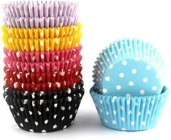 300 Count Mini Cupcake Liners Polka Dots Baking Paper Cups Rainbow -Peugeot Shop 51LuSRZUBaL. AC